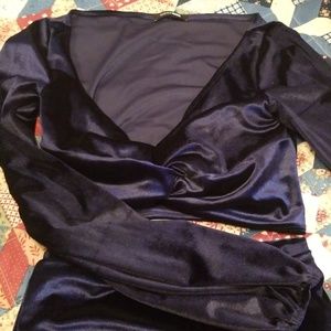 Velvet navy two piece